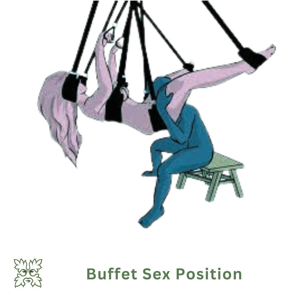 Illustration of a buffet sex position
